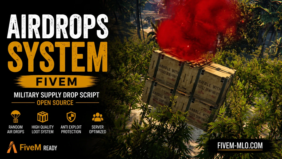 Airdrops System FiveM | Military Supply Drop Script | Open Source